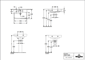 Раковина Villeroy & Boch O.novo 65х46см санітарна кераміка CeramicPlus AntiBac альпійський білий 4A4166T2
