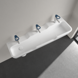 Раковина багатомісна Villeroy & Boch O.Novo Kids 130х43 см сантехнічна кераміка AntiBac білий альпійський 4A0813T2