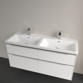 Раковина Villeroy & Boch Subway 3.0 130х47,5 см з переливом TitanCeram CeramicPlus кам'яний білий 4A71D5RW