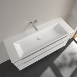 Раковина Villeroy & Boch Subway 3.0 130х47,5 см TitanCeram CeramicPlus альпийский белый 4A70D3R1