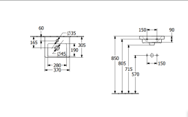 Раковина Villeroy & Boch Subway 3.0 37х30,5 см санітарна кераміка CeramicPlus кам'яний білий 437038RW