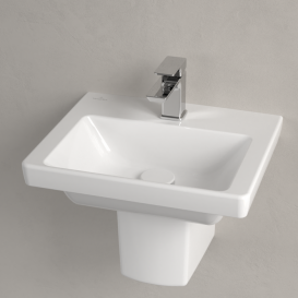 Раковина Villeroy & Boch Subway 3.0 45х37 см санитарная керамика CeramicPlus альпийский белый 437046R1