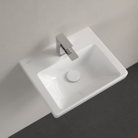 Раковина Villeroy & Boch Subway 3.0 45х37 см санитарная керамика CeramicPlus альпийский белый 437046R1