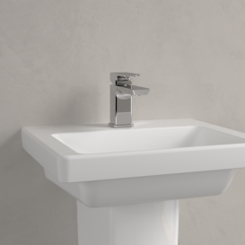 Раковина Villeroy & Boch Subway 3.0 45х37 см санитарная керамика CeramicPlus каменный белый 437046RW