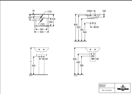 Раковина Villeroy & Boch Subway 3.0 45х37 см санітарна кераміка CeramicPlus кам'яний білий 4370FKRW