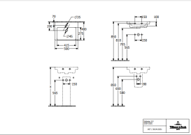 Раковина Villeroy & Boch Subway 3.0 50х40 см санитарная керамика альпийский белый 43705001