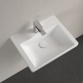 Раковина Villeroy & Boch Subway 3.0 50х40 см санітарна кераміка CeramicPlus кам'яний білий 437050RW