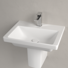 Раковина Villeroy & Boch Subway 3.0 55х44 см санитарная керамика CeramicPlus каменный белый 4A7056RW