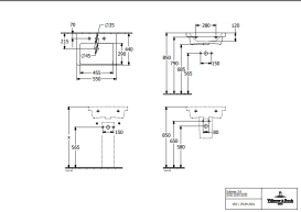 Раковина Villeroy & Boch Subway 3.0 55х44 см санитарная керамика альпийский белый 4A70F601