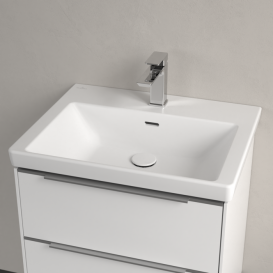 Раковина Villeroy & Boch Subway 3.0 60х47 см шліфований TitanCeram CeramicPlus кам'яний білий 4A706GRW