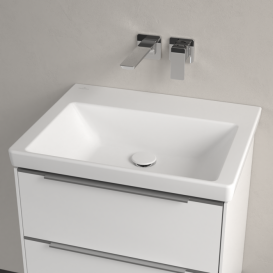 Раковина Villeroy & Boch Subway 3.0 60х47 см шлифованный TitanCeram CeramicPlus каменный белый 4A706FRW