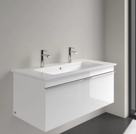 Раковина Villeroy & Boch Venticello 100х50 см с переливом санитарная керамика CeramicPlus каменный белый 4104AKRW