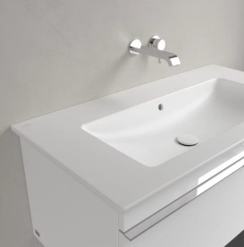 Раковина Villeroy & Boch Venticello 100х50 см с переливом санитарная керамика CeramicPlus каменный белый 4104AJRW