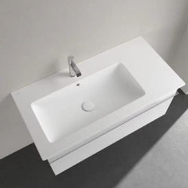 Раковина Villeroy & Boch Venticello 100х50 см чаша ліворуч санітарна кераміка CeramicPlus кам'яний білий 4134L1RW