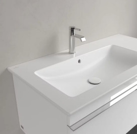 Раковина Villeroy & Boch Venticello 100х50 см чаша ліворуч санітарна кераміка CeramicPlus кам'яний білий 4134L1RW