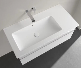 Раковина Villeroy & Boch Venticello 100х50 см чаша ліворуч санітарна кераміка CeramicPlus кам'яний білий 4134L3RW