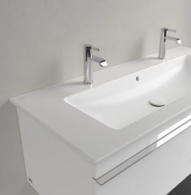 Раковина Villeroy & Boch Venticello 120х50 см с переливом санитарная керамика CeramicPlus каменный белый 4104CKRW