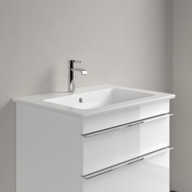 Раковина Villeroy & Boch Venticello 65х50 см с переливом санитарная керамика CeramicPlus каменный белый 412465RW