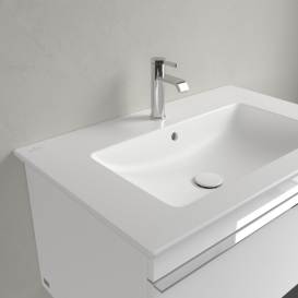 Раковина Villeroy & Boch Venticello 80х50 см із переливом санітарна кераміка CeramicPlus кам'яний білий 41048LRW