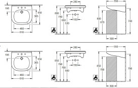 Раковина Villeroy & Boch ViCare 61х55 см без перелива санитарная керамика альпийский белый 41196101