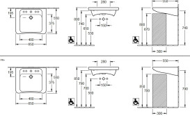 Раковина Villeroy & Boch ViCare 65х55 см з переливом санітарна кераміка CeramicPlus білий альпійський 517867R1