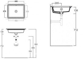 Раковина врезная под столешницу Simas Lavabo белый S59