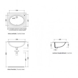 Раковина встраиваемая Flaminia Euro 33