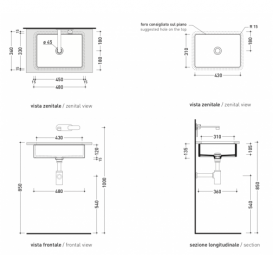 Раковина встраиваемая Flaminia Miniwash MW48SP