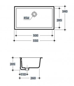 Раковина встраиваемая снизу Kerasan Slim белая 022901