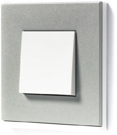 Рамка 1-постовая Schneider Electric Unica New Pure алюминий матовый/белый NU600280