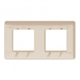 Рамка 2-постовая Schneider Electric Unica New Unica Studio термопластик бежевый NU200444