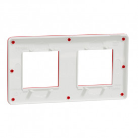 Рамка 2-постовая Schneider Electric Unica New Studio Color красный/белый NU280413
