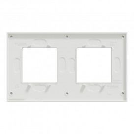 Рамка 2-постовая Schneider Electric Unica New Pure алюминий матовый/белый NU600480