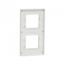 Рамка 2-постовая Schneider Electric Unica New Pure вертикальная клен/белый NU6004V83