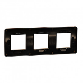 Рамка 3-постовая Schneider Electric Unica New Studio Color медь/антрацит NU280658