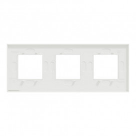 Рамка 3-постовая Schneider Electric Unica New Pure матовое стекло/белый NU600689