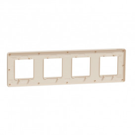 Рамка 4-постовая Schneider Electric Unica New Studio Color бежевый/бежевый NU280844