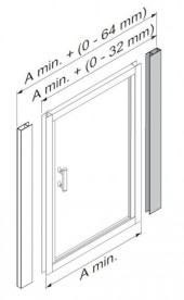 Расширительный профиль для душевых кабин Jika Lyra Plus 0-32 мм белый H2913880000141