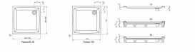 Душевой поддон акриловый квадратный Ravak  Perseus PP 100х100х17.5 белый A02AA01510