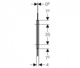 Разделительная панель для писсуаров Geberit стекло серый RAL 7035 115.211.CD.1