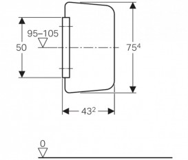 Разделительная панель для писсуаров Geberit стекло серый RAL 7035 115.211.CD.1