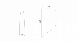 Разделительная перегородка для уринала Devit Lotos керамика белый 4011138
