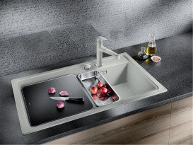 Обробна дошка Blanco чорне скло 224629