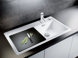 Обробна дошка Blanco чорне скло 224629