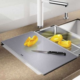 Разделочная доска Blanco Subline для керамики стекло серебристое 227699