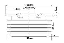 Редукция канализационная McAlpine 110х32 мм резина черный DC2-BL