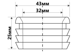 Редукция канализационная McAlpine 40х32 мм резина белый FLEXCONN-4032-WH