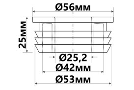 Редукция канализационная McAlpine 50х25 мм резина белый FLEXCONN-5025-WH