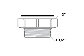 Редукция McAlpine внутренняя-наружная резьба 2х1½  полипропилен белый 5935