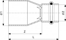 Редуктор Viega SeaPress 0315.1 d35хd22 сплав CuNiFe 90/10 452834